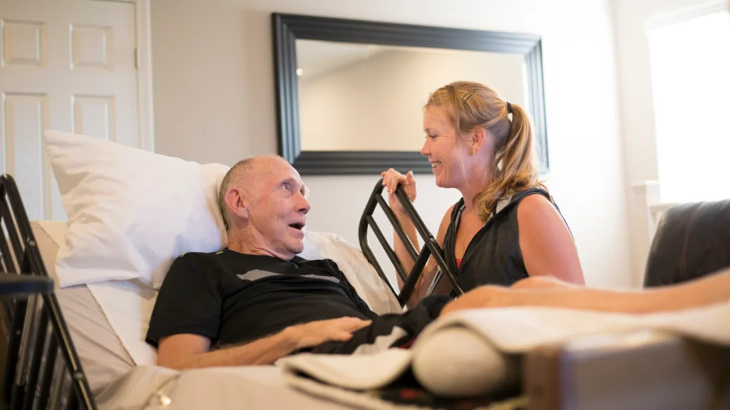 A caregiver supporting a family member at home